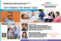 Pediatric Pain Master Class Postcard