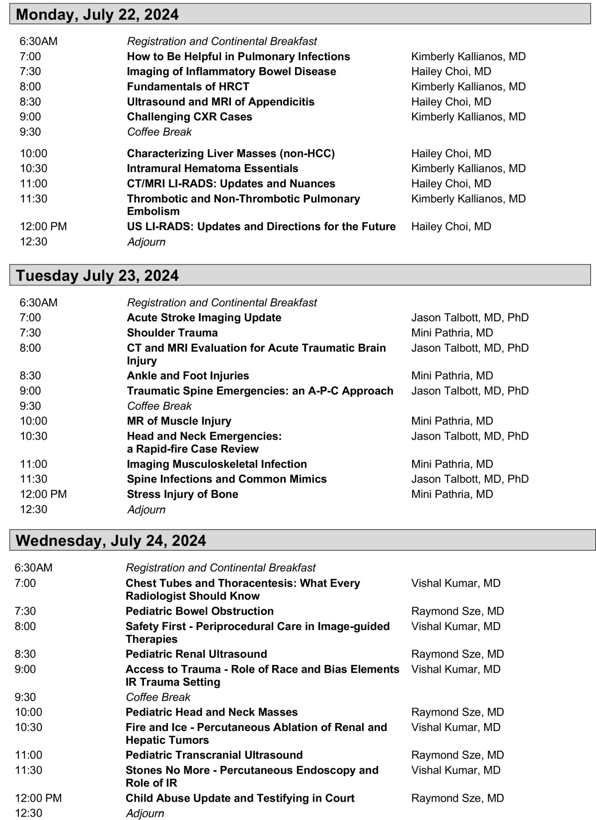 Agenda page 1